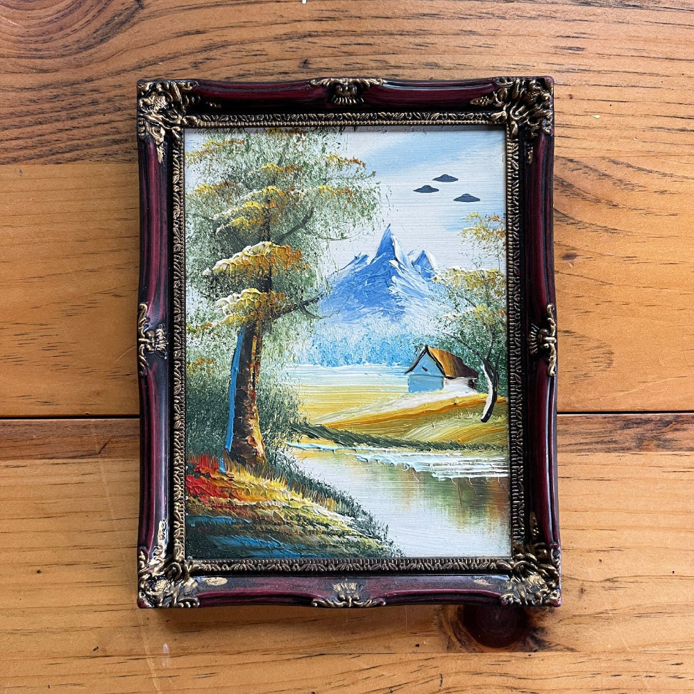 "Saucers Near Remote Cabin" 2026 | Scott Chasse