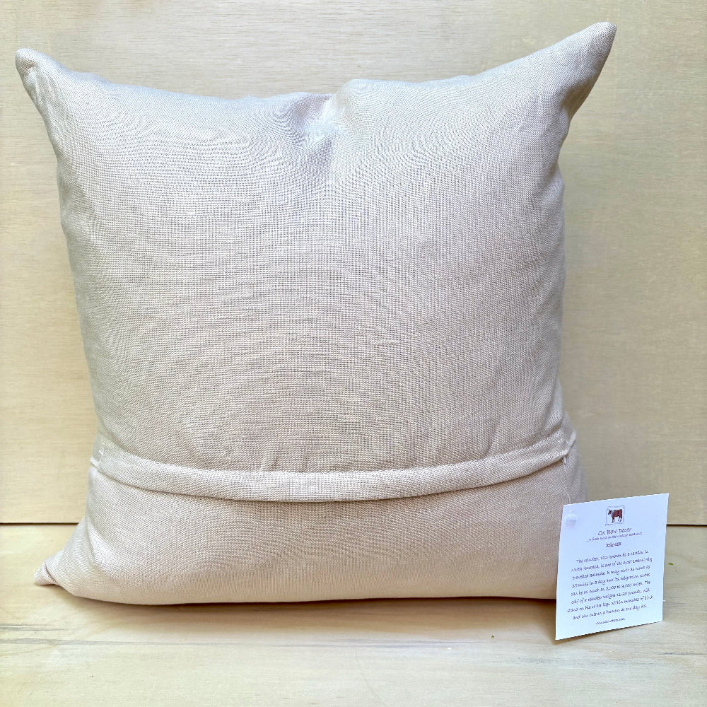 Reindeer 20” linen pillow