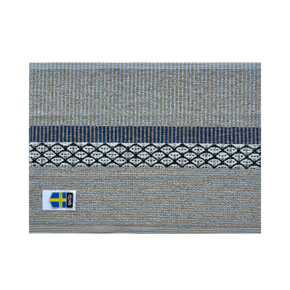 rug closeup with a patterned border on a white background