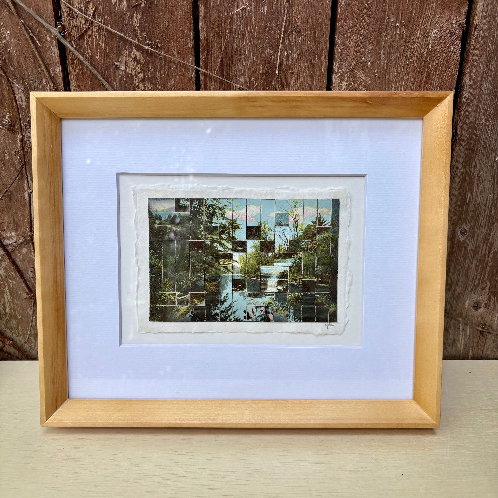 framed art print landscape after the rain in a marsh catskill mountains