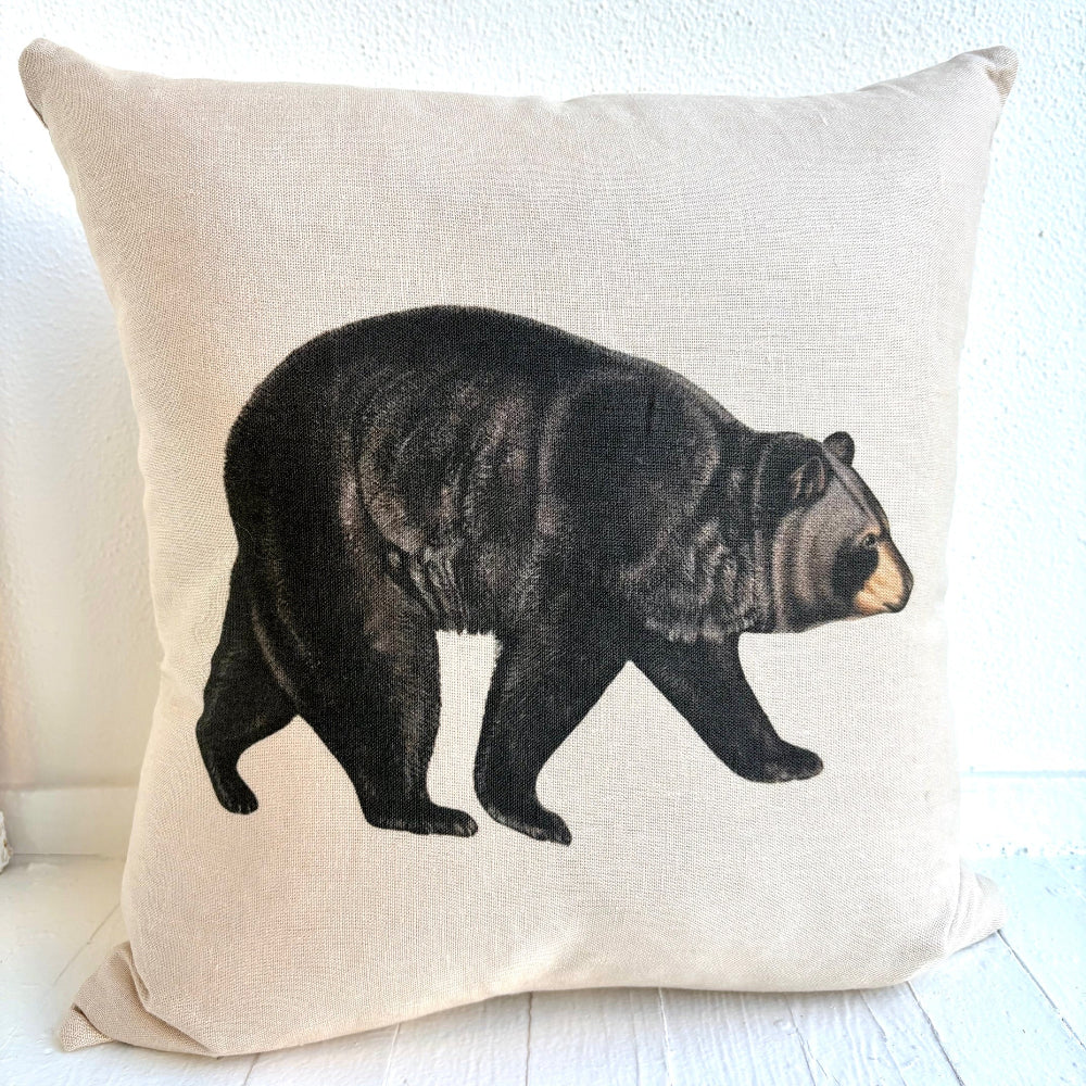 Bear 20” linen pillow