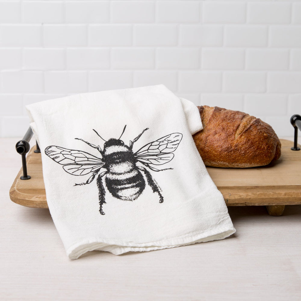 black-and-white-honey-bee-cotton-flour-sack-tea-towel