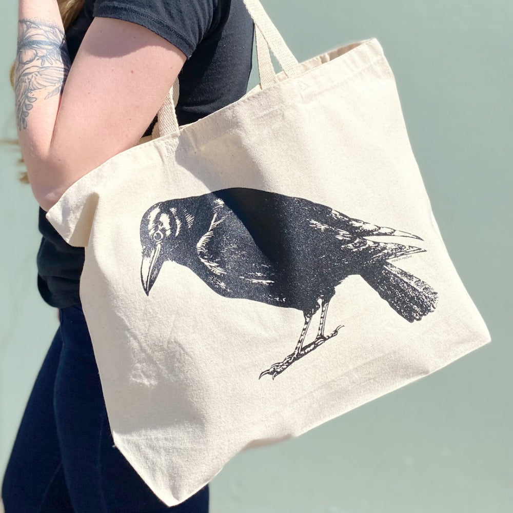 crow-cotton-canvas-tote-bag
