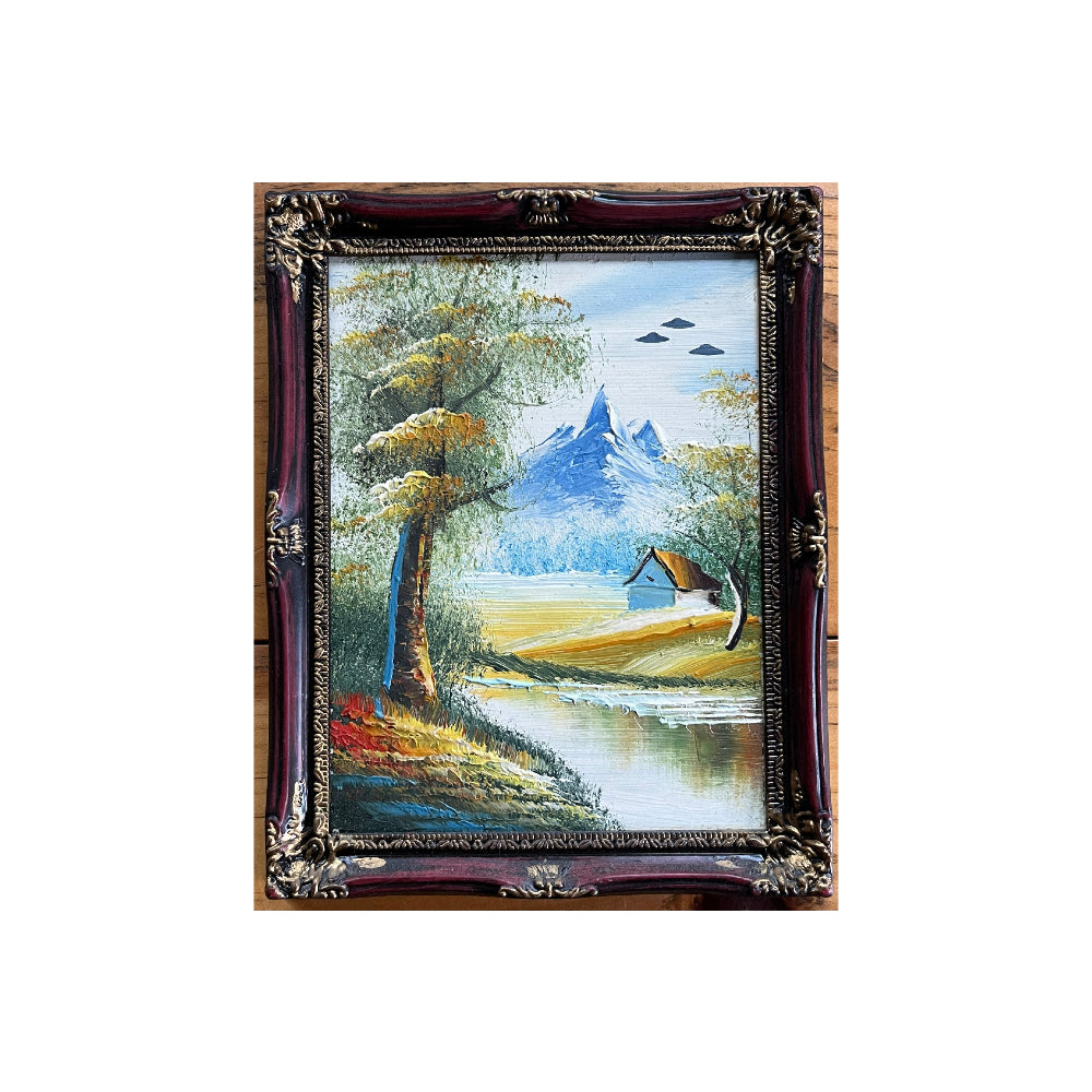 "Saucers Near Remote Cabin" 2026 | Scott Chasse